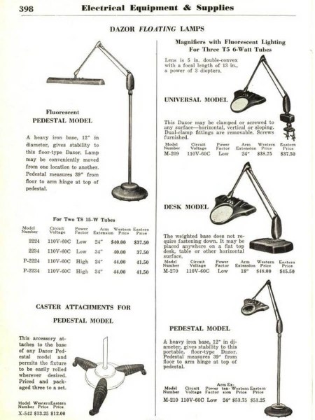 Dazor M-270-industrial Floating Magnifying Jewelers repair desk work lamp vintage loeplamp bureaulamp-00017